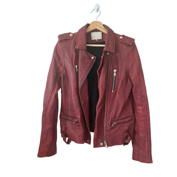 IRO Barby Motorcycle Leather Jacket Moto Biker - Picture 1 of 8